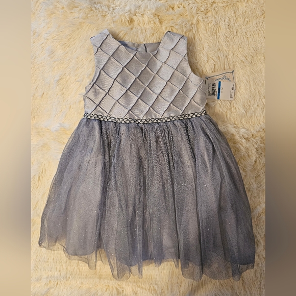 Marmellata Girl's Toddler Silver Party Formal Dress NWT 2 PC Set Child 24 M - Picture 2 of 10